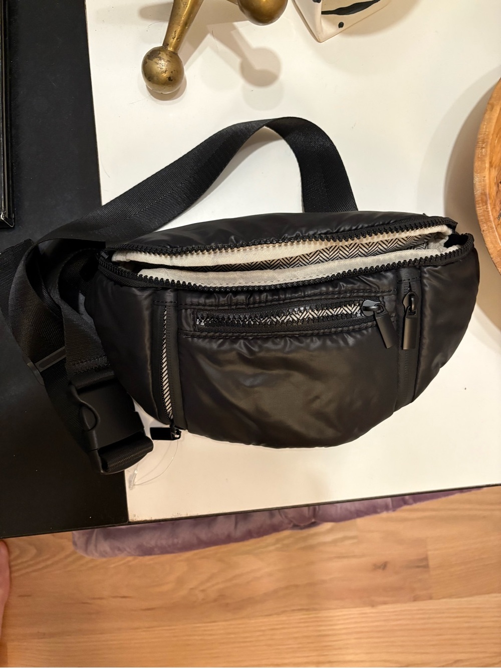 Black Women's Travel Waist Bag - Unbranded